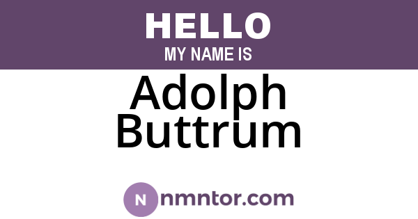 Adolph Buttrum