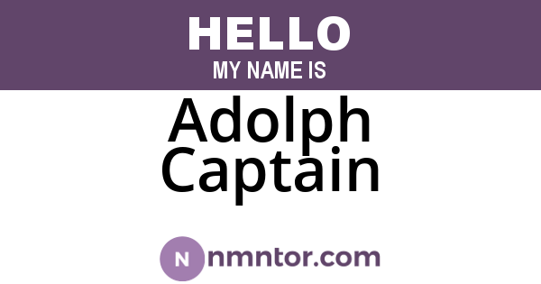 Adolph Captain