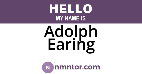 Adolph Earing