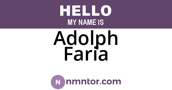 Adolph Faria