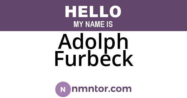 Adolph Furbeck
