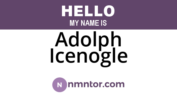 Adolph Icenogle