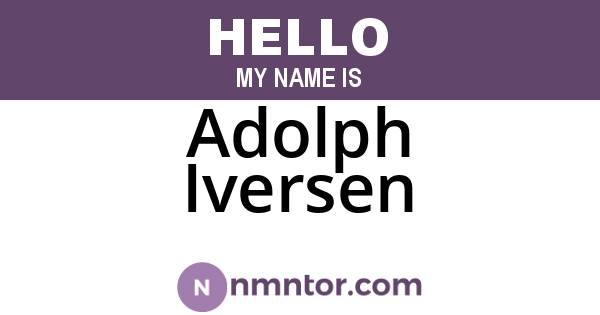 Adolph Iversen