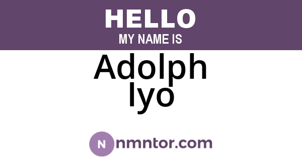 Adolph Iyo