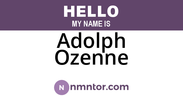 Adolph Ozenne