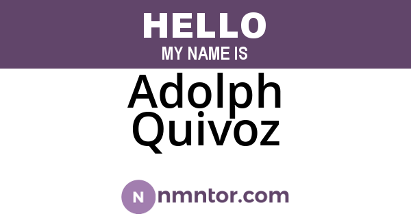 Adolph Quivoz