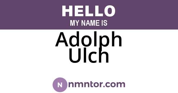 Adolph Ulch