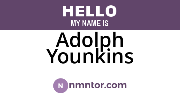 Adolph Younkins