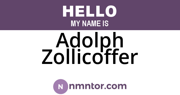Adolph Zollicoffer