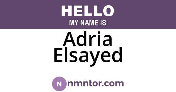 Adria Elsayed
