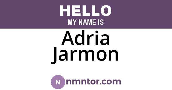 Adria Jarmon