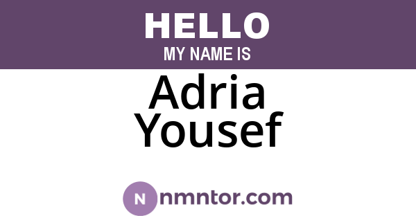 Adria Yousef