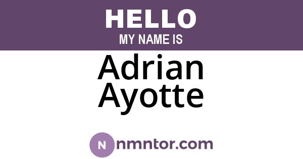 Adrian Ayotte