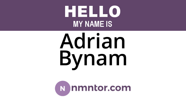 Adrian Bynam