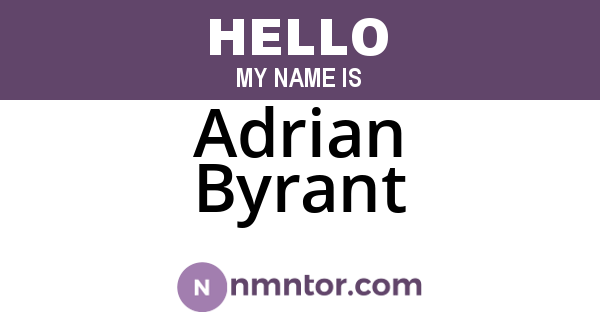 Adrian Byrant