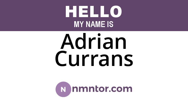Adrian Currans