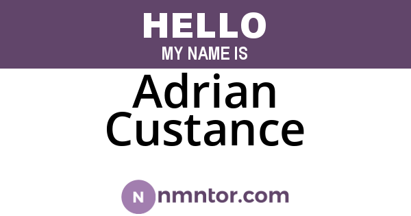 Adrian Custance