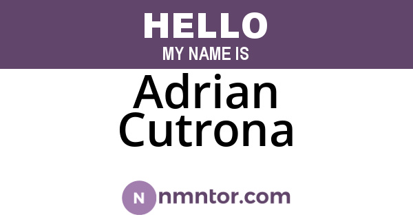 Adrian Cutrona