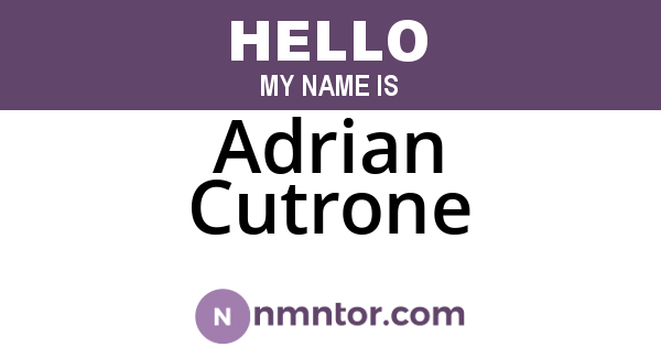 Adrian Cutrone