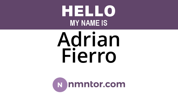 Adrian Fierro