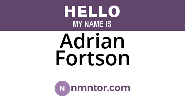 Adrian Fortson