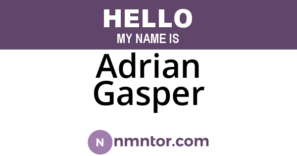 Adrian Gasper