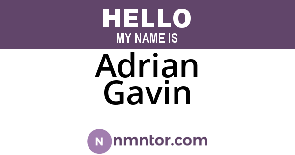 Adrian Gavin