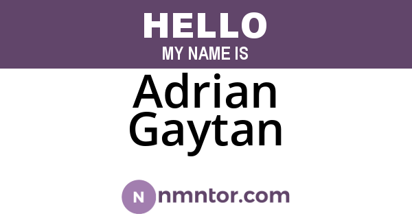 Adrian Gaytan