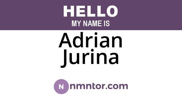 Adrian Jurina