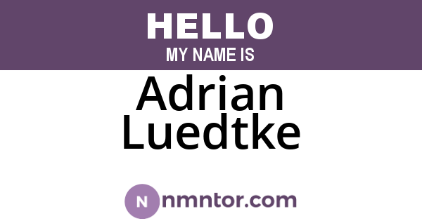 Adrian Luedtke