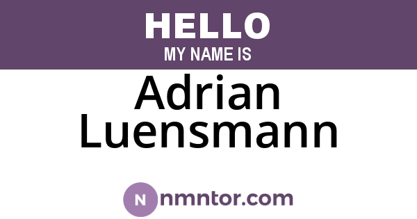 Adrian Luensmann