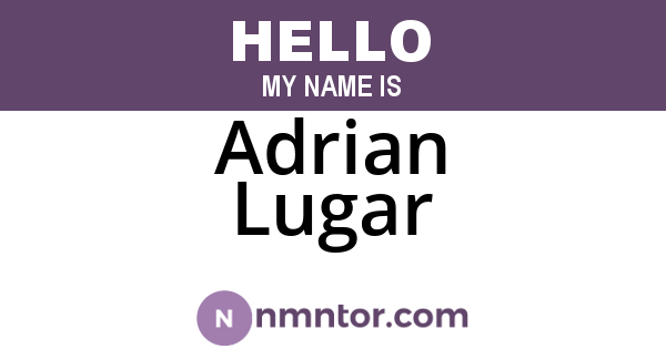 Adrian Lugar