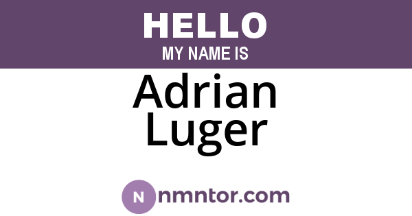 Adrian Luger