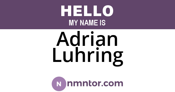 Adrian Luhring