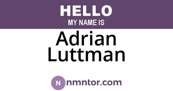 Adrian Luttman
