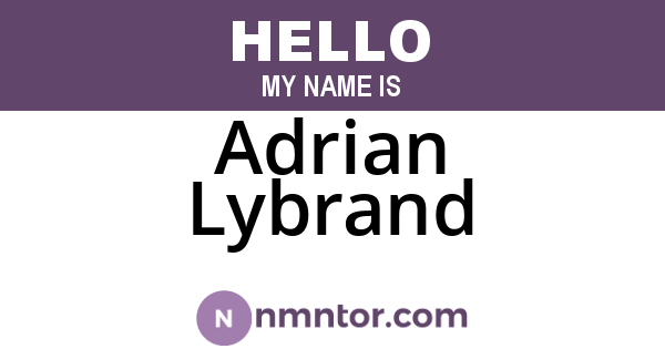 Adrian Lybrand