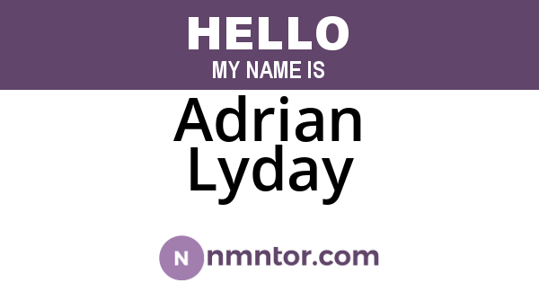 Adrian Lyday