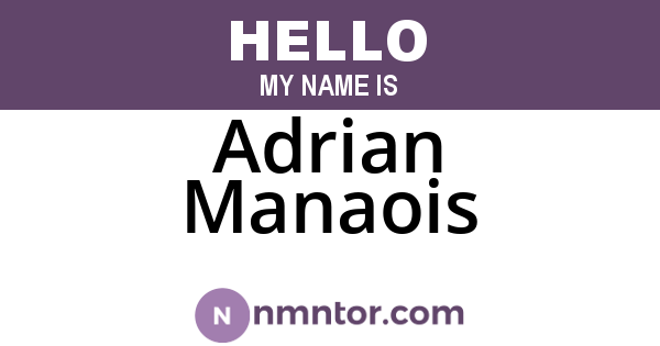 Adrian Manaois