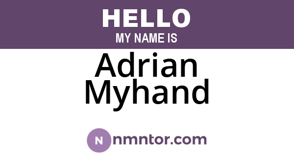Adrian Myhand
