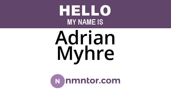Adrian Myhre