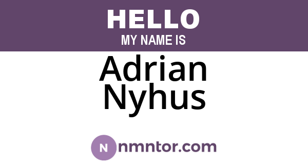 Adrian Nyhus