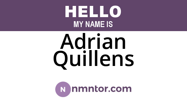 Adrian Quillens