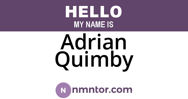 Adrian Quimby