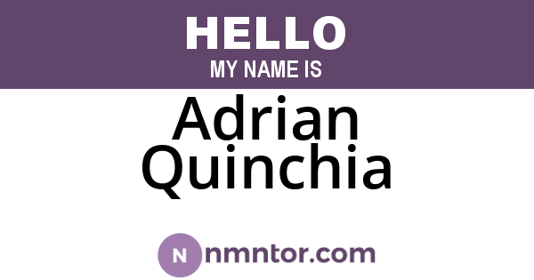 Adrian Quinchia