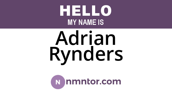 Adrian Rynders