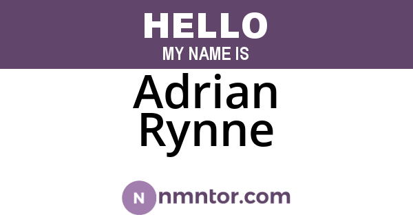 Adrian Rynne