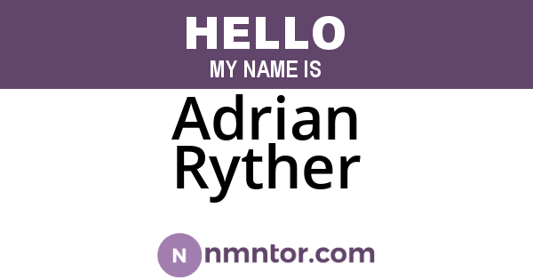 Adrian Ryther