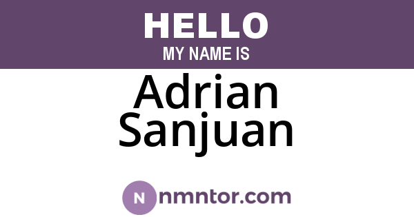 Adrian Sanjuan
