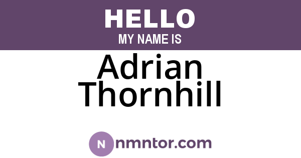 Adrian Thornhill