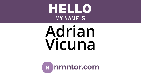Adrian Vicuna